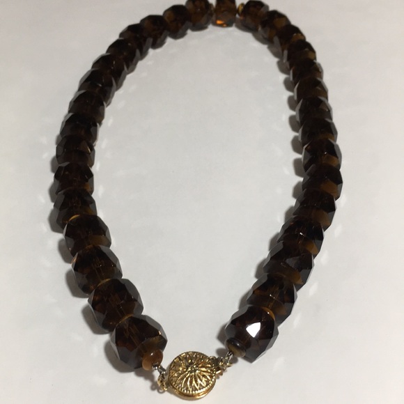 GEMS EN VOGUE SMOKEY QUARTZ AND TIGER EYE NECKLACE - Picture 7 of 8